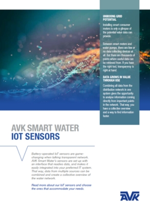 battery operated IoT sensors, smart water network, transparent water network, IoT water monitoring, AVK Smart Water sensors, water network data integration, smart water management, IoT sensors for water utilities, digital water solutions, water infrastructure monitoring, smart utility sensors